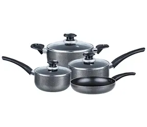 7pcs Non-stick Coated Cookware Set, Cooking Set Non Stick with Molding Powder