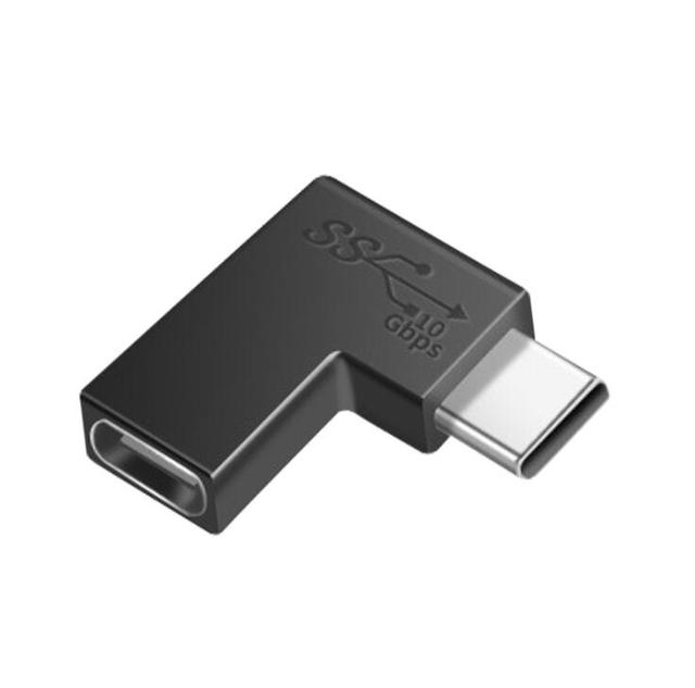 10Gbps 100W PD Right Angle USB 3.1 Type C Male to Female USB-C Converter Adapter for Smart Phone for Mobile