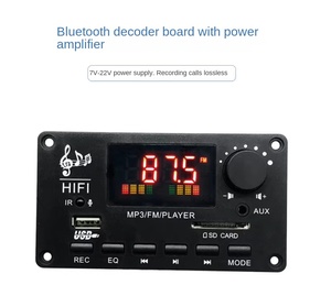 Amplificador SMJ DY-S100W 12V 50W*2, Placa de Decodificación Inalámbrica sin Pérdidas, Pantalla a Color con Grabación y Llamadas, USB/TF/<span class=keywords><strong>Radio</strong></span>/AUX - Product Image 6