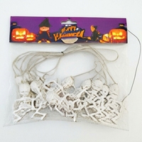 Guirlandes lumineuses en plastique pour Halloween, accessoires yeux de crâne, décorations citrouille effrayantes, éclairage d'ambiance pour la fête des fantômes