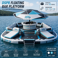 Îlot flottant gonflable haut de gamme pour canapé, bar, espace de détente, idéal pour lac, complexe hôtelier, plage, parc aquatique, location, vente en gros, export B2B
