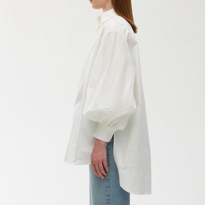 <span class=keywords><strong>Camicia</strong></span> Casual Enyami <span class=keywords><strong>camicia</strong></span> da ufficio <span class=keywords><strong>bianca</strong></span> elegante camicetta ampia con risvolto solido <span class=keywords><strong>a</strong></span> <span class=keywords><strong>maniche</strong></span> lunghe <span class=keywords><strong>a</strong></span> lanterna <span class=keywords><strong>a</strong></span> <span class=keywords><strong>palloncino</strong></span> da donna - Product Image 4