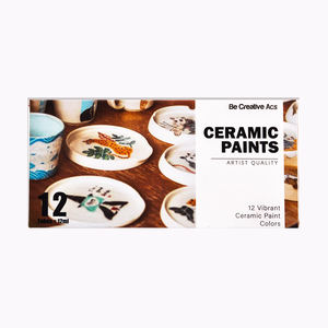 12-जीवंत रंग 12 मिलीलीटर ट्यूब वाटरप्रूफ अल्ट्रा-चिकनी और गैर-विषाक्त अनुकूलन बेहतर कवरेज सिरेमिक कलाकारों के लिए - Product Image 2