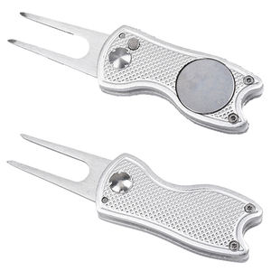 เครื่องมือซ่อมกรีนกอล์ฟแบบพับเก็บได้ ด้ามจับอะลูมิเนียมน้ำหนักเบา พร้อมที่ทำเครื่องหมายลูกกอล์ฟ - Product Image 2