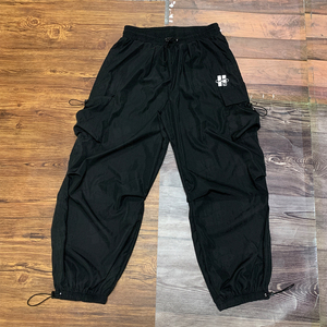Pantalones Jogger Casuales Unisex de Pierna Ancha al por Mayor OEM con Logotipo Personalizado, Puños Elásticos, Pantalones Holgados Drapeados para Mujer, Pantalones Cargo con 6 Bolsillos - Product Image 5