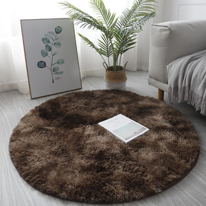 Tappeto Circolare Grigio Soffice Stile Moderno 2026, Tappeto Peloso Circolare in Peluche, Decorazione Carina per la Cameretta di Bambini e Neonati - Product Image 3
