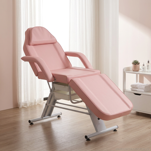Table de <span class=keywords><strong>massage</strong></span> et de beauté pliable portable en cuir avec pieds réglables <span class=keywords><strong>pour</strong></span> salon, extension de cils, manucure, tatouage et coiffure - Product Image 2