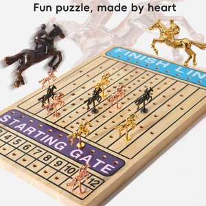 Divertente cervello illuminazione cavallo corse <span class=keywords><strong>gioco</strong></span> di scacchi sfida in legno giocattolo <span class=keywords><strong>gioco</strong></span> <span class=keywords><strong>da</strong></span> <span class=keywords><strong>tavolo</strong></span> in legno per i bambini - Product Image 3