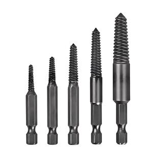 Juego de extractores de tornillos de vástago hexagonal métrico con estrías en espiral, herramienta de extracción de pernos dañados, extractor de tornillos de grado industrial - Product Image 3