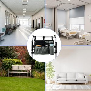 Silla de ruedas portátil ligera personalizada al por mayor de alta calidad con reposabrazos fijo, reposapiernas abatible hacia arriba - Product Image 3