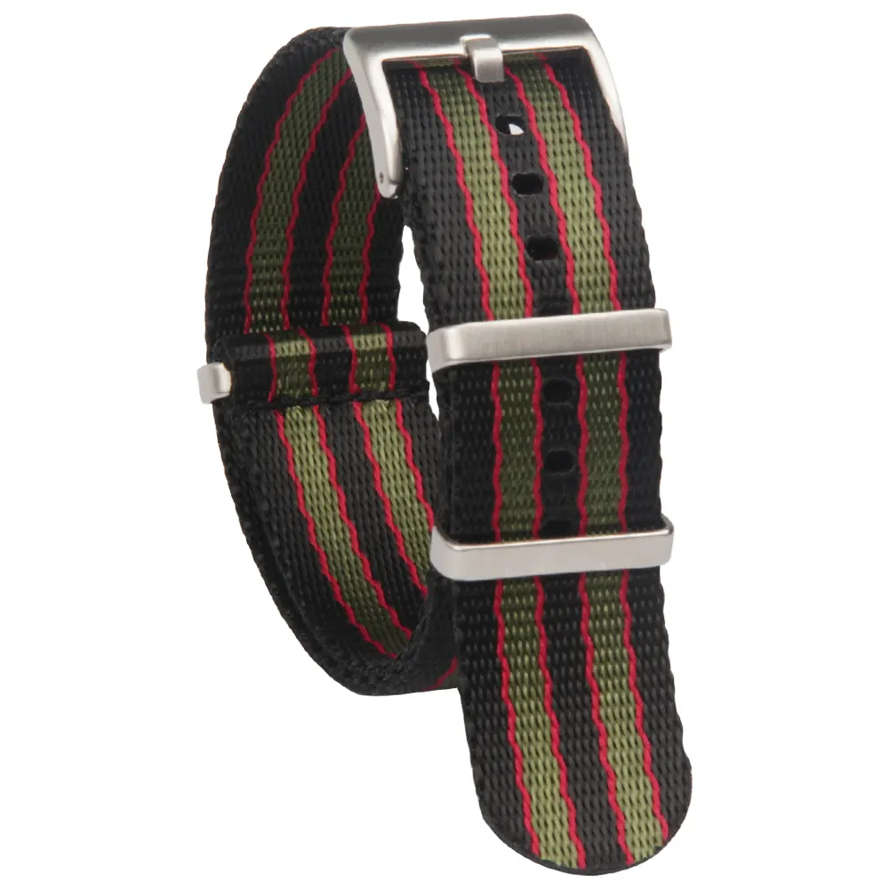 Fabriek Groothandel Veiligheidsgordel Nylon Horlogebanden 20Mm 22Mm Nylon Horlogebandjes James Bond Nylon Horloge Armband