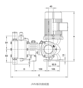 Bombas Dosificadoras de Diafragma Hidráulicas Serie JMM, Alto Rendimiento de Sellado, Larga Vida Útil, Conversión de Frecuencia Manual, JMM Low - Product Image 3