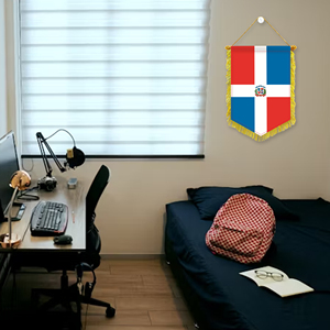 ธงชาติสาธารณรัฐโดมินิกันขนาดเล็ก 20x30 ซม. สำหรับตกแต่งผนังรถยนต์ ของตกแต่งขนาดเล็กสำหรับแขวน - Product Image 2