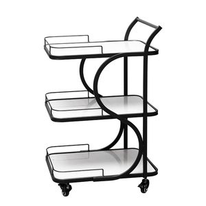 Carrito de comida portátil superventas transfronterizo, de diseño creativo para uso comercial en restaurantes, hoteles, KTV, eventos de boda y servicio de té - Product Image 4