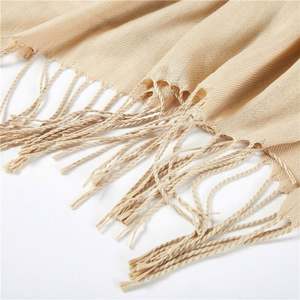 Bufanda de Cachemira sintética de invierno para mujer de 70x180cm, bufandas Pashmina de colores, chales de 150g, moda para adultos sólida ligera como imagen o personalizada - Product Image 5