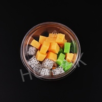 Prêt à expédier : Gobelet en PET de 16 oz, gobelet à salade, récipient en plastique, boîte d'emballage pour fruits