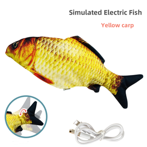 ของเล่นปลาจำลองเหมือนจริงเป็นมิตรต่อสิ่งแวดล้อมชาร์จด้วย USB สำหรับแมวและสุนัขของเล่นสัตว์เลี้ยงสไตล์<span class=keywords><strong>การ์ตูน</strong></span>เหมือนจริง - Product Image 3