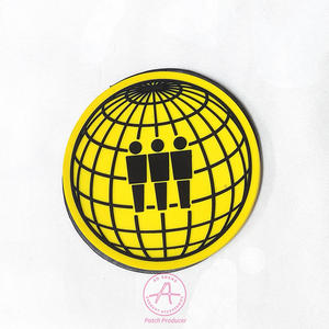 Selbst klebende Heat Cut Border Merrow Aufnähen Aufbügeln PVC Patch Kleidungs stück Zubehör Anpassung - Product Image 3