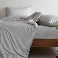 Parure de draps 100 % bambou ultra douce et luxueuse, drap-housse rafraîchissant en bambou biologique avec emballage personnalisé pour hôtel