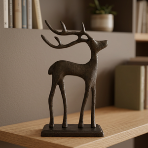 Escultura de Ciervo Metálica, Decoración Navideña Moderna, Adorno para Chimenea, Figura Decorativa Hecha a Mano - Product Image 5