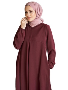 Vestido LARGO DE Oriente Medio Túnicas de mujer musulmana Vestido largo de color sólido Abaya musulmán suelto y elegante - Product Image 2