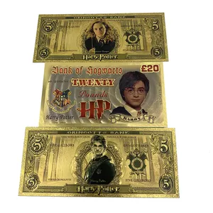 3 Desain Kartu Permainan Harry-Potter Uang Kertas Emas Hermione Granger untuk Koleksi Suvenir Memori Klasik Hadiah Kartu Ajaib