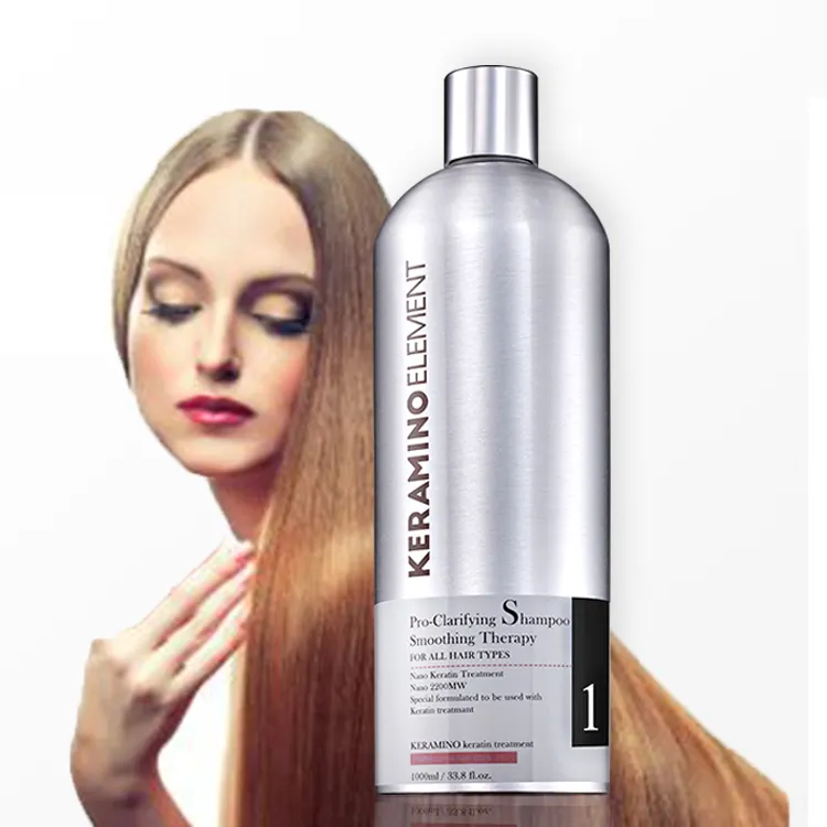 Private label professionale Brasiliano chiarire pulizia profonda complesso oem all'ingrosso levigante bio cheratina dei capelli shampoo
