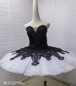 Nouveau Costume de ballet professionnel en satin <span class=keywords><strong>noir</strong></span> pour filles et femmes-<span class=keywords><strong>TUTU</strong></span>-42 - Product Image 3