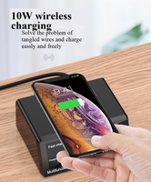 Chargeur USB X9 6 ports 100W avec écran couleur, charge sans fil 10W pour iPhone/iPad/téléphone portable/ordinateurs portables