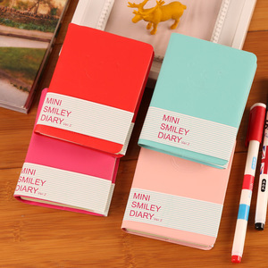 Heada - Mini Libreta de Bolsillo con Tapa Dura de Cuero, Diseño de Cara Sonriente en Color Caramelo, Encuadernación Térmica, 100 Hojas, Logotipo Personalizado - Product Image 1