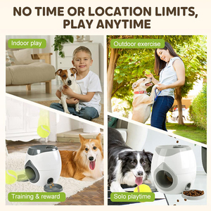 Lanciatore di Palline per Cani con Premio Alimentare, Nuova Macchina Lanciapalline da Tennis Interattiva per Animali Domestici - Product Image 4