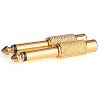 RCA à 1/4 Adaptateur RCA Femelle vers 6.35mm 1/4 pouce Mâle Mono TS D'interconnexion Audio Adaptateur