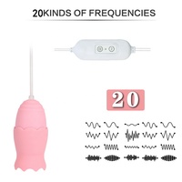 Leistungsstarker 20-Funktionen Magic Eggs Doppelkopf-Vibrator Klitoris-Stimulator Zungen-Leck-Nippel-Lecker Bullet für sexuelles Vergnügen