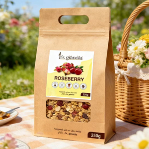 Etiqueta adhesiva de papel cobrizo a prueba de agua y aceite para tarros de granola personalizados, para envasado de alimentos de desayuno. - Product Image 4