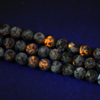 Perles de pierre naturelle de haute qualité de 4 à 12 mm, perles rondes en pierre naturelle Yooperlite pour la fabrication de colliers et de bracelets