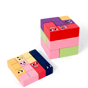 Hot New Arrival Montessori Educational Gift Wooden Brain Teasers Building Blocks Toys for Kids Boys and Girls Aged 2 to 7 Years - Product Image 4
