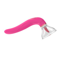 Gelances Stimulateur Clitoridien et Mamelons à Succion, Vibrateur Point G Effet Lèche-Lèvres, Jouet Sexuel pour Femme, Produit Adulte