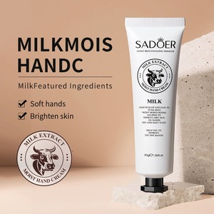 Crème pour les mains SADOER au lait de chèvre, à l'huile de <span class=keywords><strong>cheval</strong></span> et à l'extrait d'escargot, blanchissante, <span class=keywords><strong>cicatrisante</strong></span> et hydratante, meilleure crème pour les mains sèches et gercées - Product Image 3