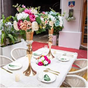 Soportes para Arreglos Florales LANJO Gold Trumpet para Aniversarios, Navidad, Cumpleaños, Fiestas, Eventos, Bodas, Decoración del Hogar - Product Image 6