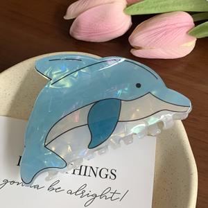 Pinzas para el Cabello con Diseño de Animales Lindos, Pinza con Diseño de Ballena Azul y Tiburón para Accesorios de Vacaciones en la Playa - Product Image 5