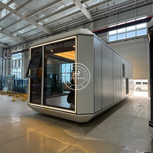 Maison préfabriquée de bureau mobile en acier de luxe, étanche, avec design de capsule spatiale - Product Image 2