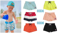 Short de bain OEM pour garçons, séchage rapide, imperméable, protection UV, confortable, décontracté, broderie surf, taille élastique numérique haute