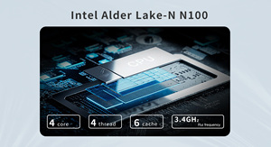 คอมพิวเตอร์ตั้งโต๊ะสำหรับธุรกิจ <span class=keywords><strong>B5N</strong></span> Industrial Control Host Intel Alder Lake-N N95/N97/N100/N200 LPDDR5 มินิพีซี - Product Image 4
