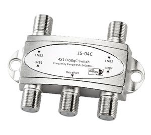 Conmutador DiSEqC Versión 2.0, Conmutador de Señal de TV Cuatro Entradas y Una Salida JS-04C - Product Image 3