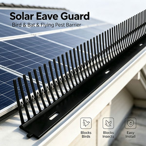 Barrière <span class=keywords><strong>anti</strong></span>-nuisibles en plastique pour panneaux solaires, protection de gouttière, contre les oiseaux et les chauves-<span class=keywords><strong>souris</strong></span>, pour espaces de toit - Product Image 1