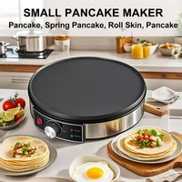Crêpière Électrique Transfrontalière 30cm Grande Plaque en Aluminium Température Réglable 1000W pour Crêpes aux Œufs