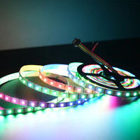 Bandes LED polychromatiques sans aberration Nouveau type WS2813 LC8813 SMD5050 Bande LED RVB à contrôle intelligent à double signal