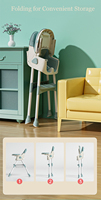CLAF BEBE Chaise haute 3 en 1 pour bébé, chaise de repas, siège à bascule pliable pour manger