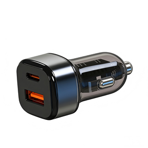 <span class=keywords><strong>Cargador</strong></span> de Coche de Carga Rápida con Doble Puerto USB-A+USB-C, PD <span class=keywords><strong>30W</strong></span> QC 3.0 9V2A, Mini, para iPhone, <span class=keywords><strong>OPPO</strong></span>, Xiaomi, en Oferta - Product Image 1