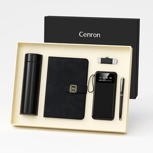 ชุดของขวัญสำนักงานสุดหรู CL Leather Deluxe ประกอบด้วยกระติกน้ำเก็บอุณหภูมิ สมุดโน้ต A5 ปากกาโลหะ ยูเอสบี และที่ชาร์จ - สำหรับมอบให้ลูกค้าเพื่อแสดงความขอบคุณ - Product Image 2